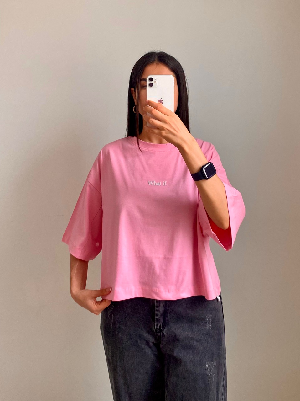 کراپ باکسی رنگی زنانه