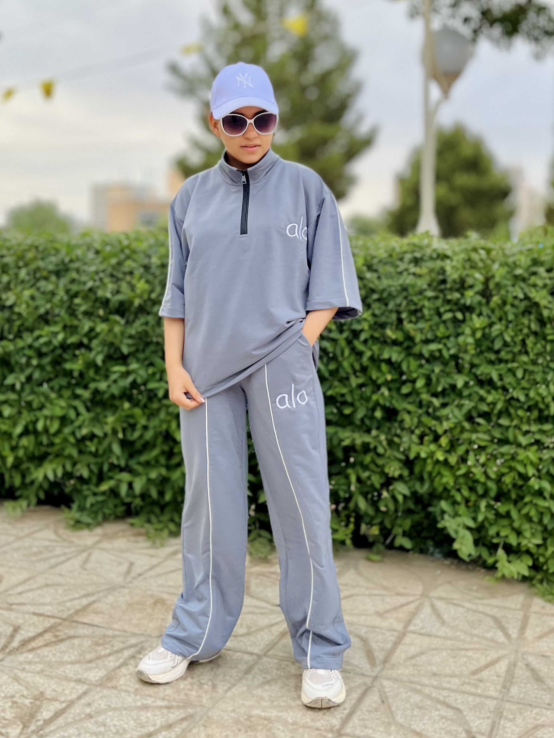ست تیشرت و شلوار پولوشرت زنانه