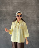 شومیز ساده رنگی لینن زنانه