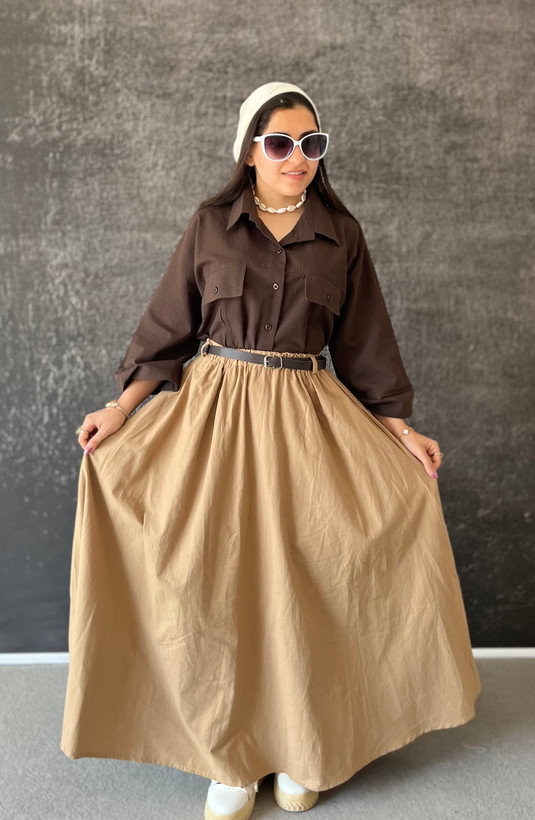 شومیز ساده رنگی لینن زنانه